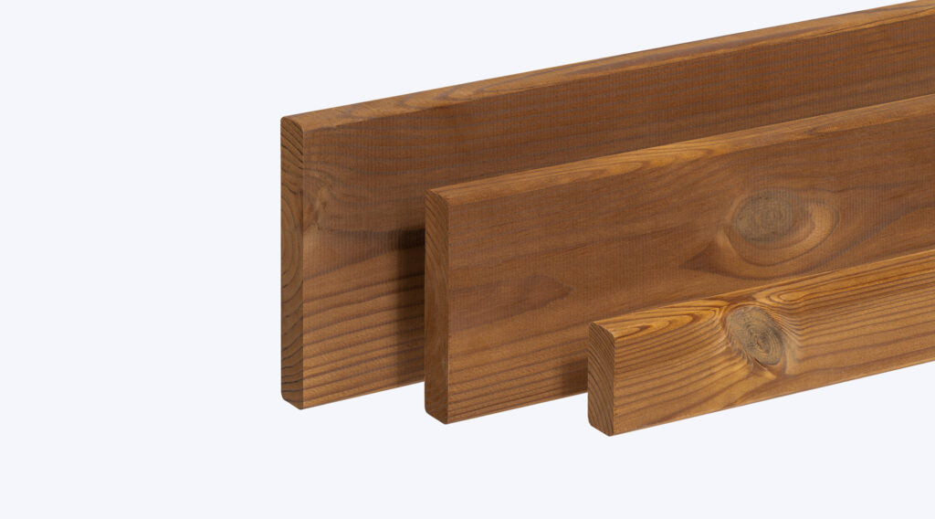 HR40  / 18 x 42 x 4200 mm /  Pine Thermo planed boards and beams | rounded | smooth