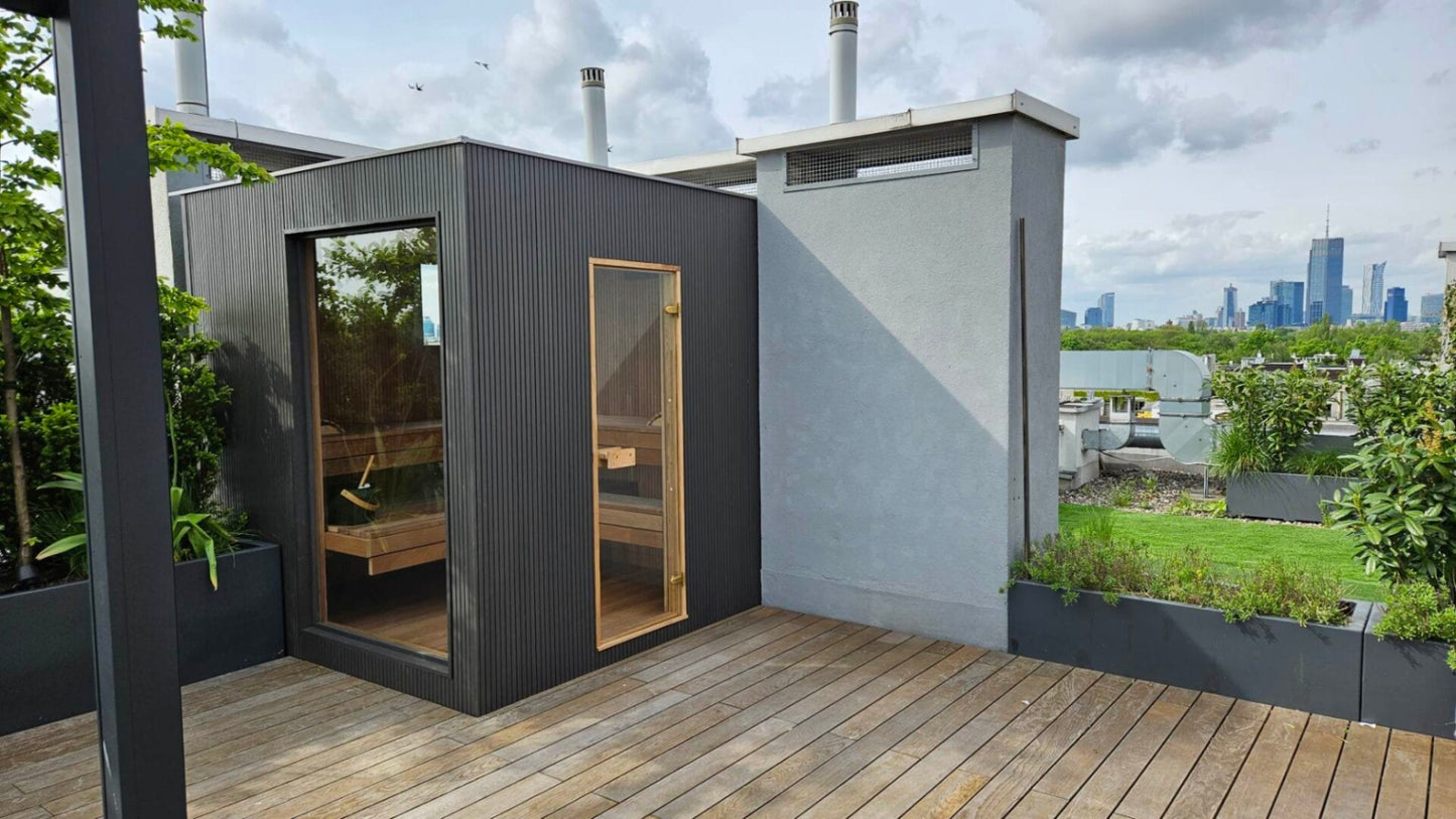 Sauna door 1800x700mm ,Glass 8mm, 3 loops,Glass bronze, magnet.