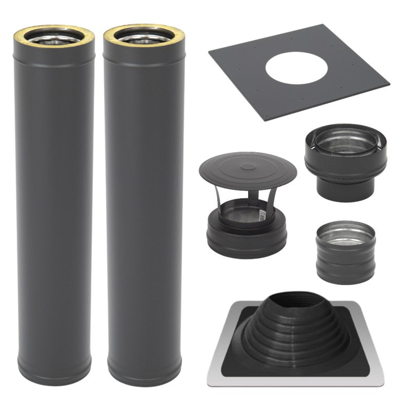 Insulated Chimney pipe kit D115 / 210 mm